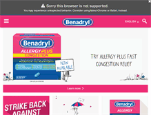 Tablet Screenshot of benadryl.com