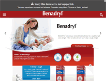 Tablet Screenshot of benadryl.co.nz